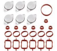 CLKE 26Pcs Kit de Suppression Clapet Admissiont,Joint Collecteur Admission,33mm Swirl Flap Bondes avec Joints Toriques,Clapet EchappemenAccessoir de la Culasse,11612246949,pour E90 E60 E46 E53 M57