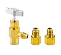 CLKE 3Pcs R134A Refrigerant,avec Adaptateurs De Réservoir,Adaptateur1/2 Acme,Robinet de Réfrigérant,pour Tuyau de Charge de Réfrigérant avec Vanne,pour Bouteille Gaz Réfrigérant R134a