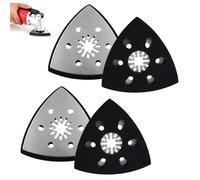 CLKE 4 Pièces Patin Ponceuse Triangulaire Plateau de Ponçage 90 mm Accessoires Outil Multifonction Pour Ponçage et Polissage Bois Plastique Dur et Métal Dérouillage
