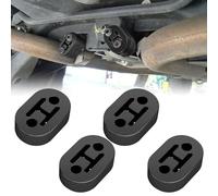CLKE 4Pcs Silent Bloc Echappement, Support D'Échappement en Caoutchouc Noir à 2 Trous,12mm,Cintre d'échappement,Convient à Tous Les Véhicules