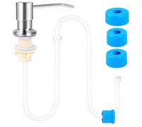 CLKE Distributeur de liquide vaisselle, distributeur de savon d'évier de cuisine avec tube d'extension de 1 m pour cuisine et salle de bain, pompe à pression en acier inoxydable pour comptoir de