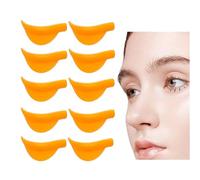 CLKE Lot de 10 coussinets en silicone pour levage de cils, sans colle, réutilisables, pour les amateurs de beauté à domicile (orange)