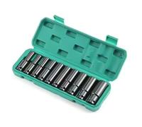 CLKE Lot de 10 douilles à percussion 1/2" 10-24 mm avec tige d'extension, jeu de douilles à choc pour perceuses électriques et pneumatiques