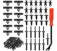 CLKE Lot de 121 clips de fixation de voiture compatibles avec Jeep Wrangler 2007-2022 et Grand Cherokee 2005-2010, rivets à expansion, clips de fixation de voiture, clips de pare-chocs et rivets en