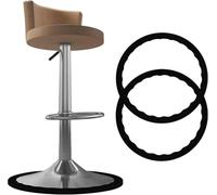 CLKE Lot de 2 anneaux de protection pour pieds de tabouret de bar en silicone antidérapant, sans rayures, sans bruit, coussinets de repose-pieds de chaise pour base ronde de 41,9 cm à 47 cm