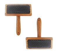 CLKE Lot de 2 peignes à aiguilles à coussin d'air en bois, brosses à carder en bois, outils de feutrage à l'aiguille, pour le feutrage à l'aiguille, la laine, les chats à poils longs, les chiens, le
