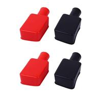 CLKE Lot de 4 couvercles de bornes de batterie en caoutchouc positif négatif pour voiture, isolation de batterie de voiture, pour voitures, vélos électriques, camions