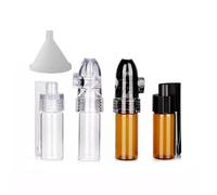 CLKE Lot de 4 pots à épices en poudre avec mini entonnoir et cuillère, petits pots à épices portables pour les voyages en plein air