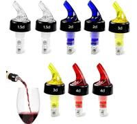 CLKE Lot de 8 becs verseurs pour spiritueux, 2 cl, 1,5 cl, 3 cl, 4 cl pour bouteilles, bec verseur, bec verseur pour vin, cocktail, maison, bar, boissons, vin