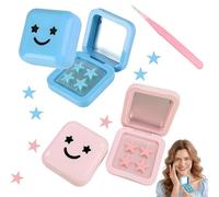 CLKE Starface Kit de 2 patchs à boutons compacts avec 64 autocollants hydrocolloïdes en forme d'étoile et une pince à épiler, patchs doux pour l'acné du visage pour peaux sensibles, idéal pour les