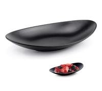 CLKE Vide Poche Entree,Plateau à Bijoux,10" Noir Bol à Bijoux,Vaisselle en Imitation Porcelaine,Plaque Vide-Poche décor pour Fruits,Clés,Bonbons,Bijoux