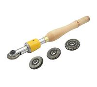 CLLBANT Ensemble de Ciseaux à Bois pour Sculpture sur Bois, Outil de Tournage de Texture avec 4 têtes de Rechange, système de texturation et de Spirale de Filetage, Outils de Travail du Bois,