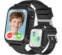 clleylise Montre Connectée Enfant: Montre Intelligente pour garçons et Filles, Montre podomètre pour Enfants avec Appareil Photo, Jeux et Musique, Cadeau-Jouet (Black 4G)