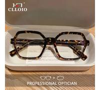 CLLOIO dames tendance Style de rue lunettes polygonales changement progressif cadres bleu lumière filtre lunettes de lecture personnalisable myopie