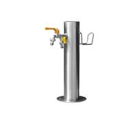 CLLXDZ Colonne À Eau de Jardin avec Robinet À Double Sortie, Colonne d'eau Verticale Antigel en Acier Inoxydable 304 for Extérieur(50cm/20in)