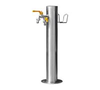 CLLXDZ Colonne À Eau de Jardin avec Robinet À Double Sortie, Colonne d'eau Verticale Antigel en Acier Inoxydable 304 for Extérieur(86cm/34in)