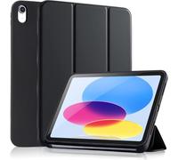 CLM-Tech Étui Compatible avec iPad A16 11ème génération 11" 2025, iPad 10ème génération 10,9" 2022 - Coque de Protection en TPU Silicone - Etui avec Veille/Réveil Automatique - Noir