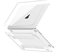 CLM-Tech Étui de protection compatible avec MacBook Air 15" M4 M3 M2 A3241 A3114 A2941 (2025-2023) - Coque rigide ultra fine transparente - Coque de protection transparente