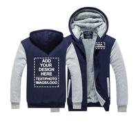 CLMETHE Sweat-Shirts à Capuche pour Hommes en Polaire d'hiver Vestes Pulls Hauts et Manteaux personnalisés avec Logo Texte Images et Poches vêtements de Travail.,e-4x_l