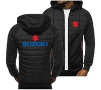 CLMETHE Sweats à capuche de sport pour hommes pour SUZ-uki Pulls à capuche vestes à fermeture éclair complète sweat-shirts survêtements manteaux décontractés d'extérieur avec poches,B Hoodie-Mens L