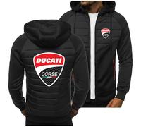 CLMETHE Sweats à capuche entièrement zippés pour hommes pour Duca-TI Splicing Sweats à capuche Survêtements Vestes Manteaux décontractés Vêtements de sport de plein air avec poches,B Hoodie-Mens M