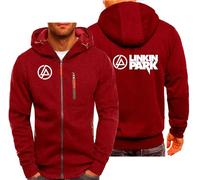CLMETHE Vestes à capuche zippées pour hommes d'automne pour Linkin Park, sweat-shirts à capuche de loisirs, manteaux de fitness de sports de plein air,C-L