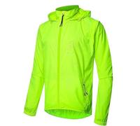 CLMETHE Vestes de cyclisme pour hommes 2 en 1 avec fermeture éclair complète, légères, détachables, réfléchissantes, coupe-vent, protection solaire, veste de vélo, maillots, gilet,Green-2XL