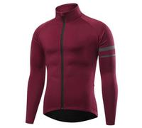 CLMETHE Vestes de cyclisme pour hommes imperméables et respirantes maillot de vélo pour hommes coupe-vent léger pour vélo de route hauts d'équitation vêtements de cyclisme,Red-ASIAXL/EURL