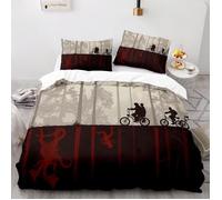 CLn-3401 Parure de lit 3D Stranger Things ensemble de literie housse de couette taies d'oreiller films de Scien Taille:240*220cm