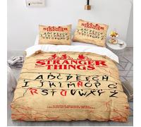 CLn-3413 Parure de lit 3D Stranger Things ensemble de literie housse de couette taies d'oreiller films de Scien Taille:240*220cm