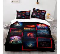 CLn-3416 Parure de lit 3D Stranger Things ensemble de literie housse de couette taies d'oreiller films de Scien Taille:240*220cm
