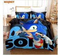 CLn-4027 Parure de lit Sonic pour enfants et adultes ensemble de literie tailles US Europe UK housse de couette Taille:200*200cm