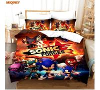 CLn-4033 Parure de lit Sonic pour enfants et adultes ensemble de literie tailles US Europe UK housse de couette Taille:200*200cm