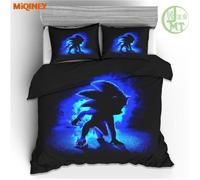 CLn-4054 Parure de lit Sonic pour enfants et adultes ensemble de literie tailles US Europe UK housse de couette Taille:200*200cm