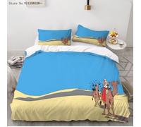 CLn-4189 MiQINEY parure de lit ensemble de literie housse de couette Art des aventures de Tintin film amusant l Taille:200*200cm