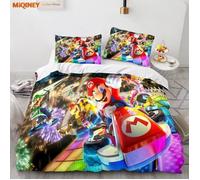 CLn-5138 MiQINEY ensemble de literie de la série Super Mario housse de couette originale trois pièces impress Taille:240*220cm