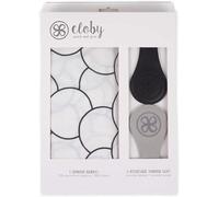 Cloby Lot de 2 aimants magnétiques en cuir, bicolores, face arrière en toile grise, pour fixer un linge de protection solaire à la poussette