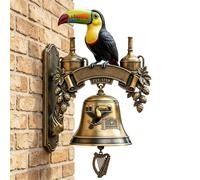 Cloche À Fixation Murale,Oiseau Décoratif Vintage en Résine,Cloche De Pub Murale en Métal - pour L'Extérieur Et L'Intérieur, Maison, Balcon, Jardin, Porche, Entrée, Restaurant, Bar