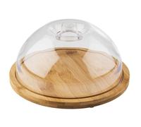 Cloche à fromage - APS - Plateau à fromage - Bambou - Transparent - Ø 20,5 cm - Hauteur 10 cm