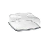 Cloche à fromage carré avec plateau porcelaine GUZZINI Gris