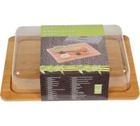Cloche à fromage en bambou Plateau à fromage avec planche à découper L20xl25xH8cm