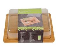 Cloche à Fromage Rectangle Bois Bambou - COOK & CO - Stocker - Conservation - Odeurs - Humidité