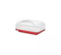 Cloche à fromage rectangulaire avec plateau porcelaine GUZZINI rouge