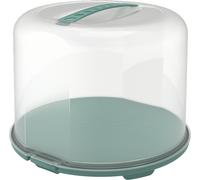 Cloche à gâteau XL 26 cm de haut FRESH, Couleur:Transparent / Vert Mistletoe