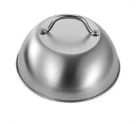 Cloche à hamburger en acier inoxydable 22 cm - Dôme de cuisson de qualité supérieure pour griller et faire fondre du fromage, accessoire de barbecue idéal 22,6 x 22,6 x 10,5 cm et pratique