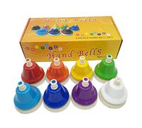 Cloche à Main 8 Notes pour Enfants, Jouet Musical, Ensemble D'instruments à Percussion Arc-en-ciel, Jouet éducatif pour Débutants, (grand)
