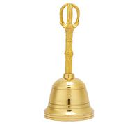 Cloche à Main, Cloche de Méditation Bouddhiste Rétro Avec Poignée Instrument Taoïste Feng Shui Décorations de Hochet de 4,5 Pouces pour Chambre à Coucher Etudes Cuisine Maison