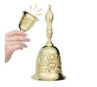 Cloche à main | Cloches de Noël vintage en relief | Esthétique de luxe en laiton fort pour école, église, mariage, hôtel, cuisine