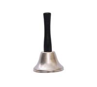 Cloche à Main en Acier Doré, Alarme D'Appel Fort, Amours de Famille, Cloches Musicales, Cloches de Vache avec PoignéE de Bâton-B