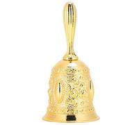 Cloche à Main en Or, Cloches de Mariage décoratives Appel Cloche dîner Cloche Vintage Handbell Temple Cloche de Classe Cloche pour Adultes